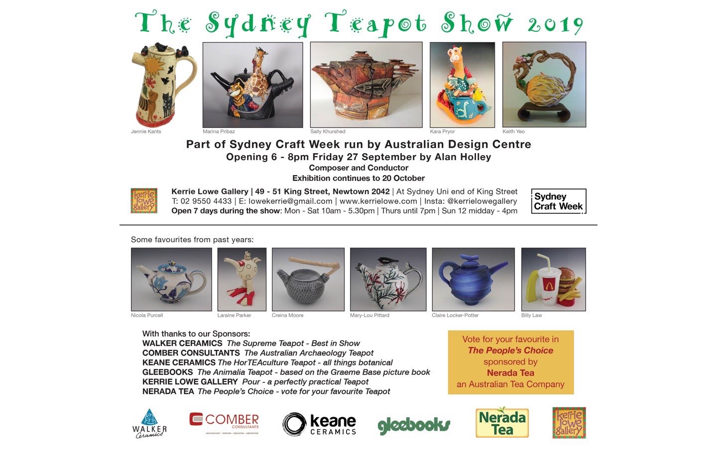 The Sydney Teapot Show Kerrie Lowe Gallery
